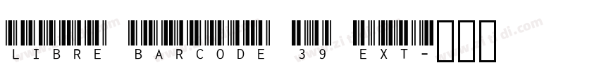 Libre Barcode 39 Ext字体转换